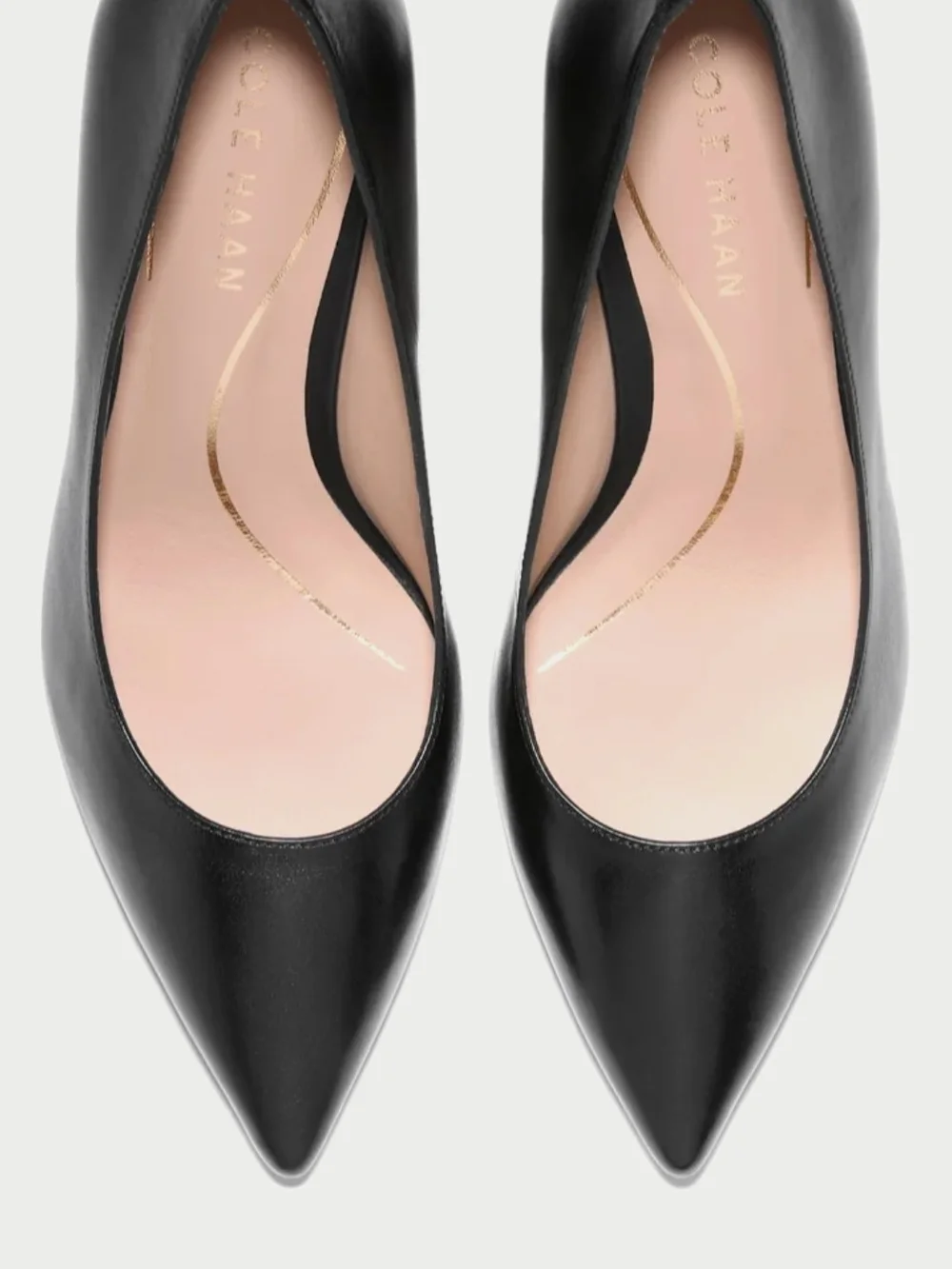 Cole Haan Black Leather Pointed-Toe Heel